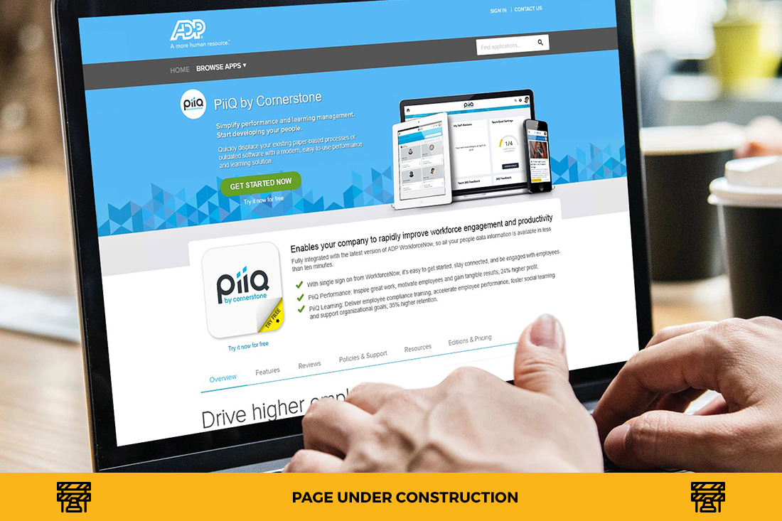 PAGE UNDER CONSTRUCTION: Mark Regynski | ADP: Marketplace Apps | Website | CRO/CCD | Page Radicals: Above the Fold