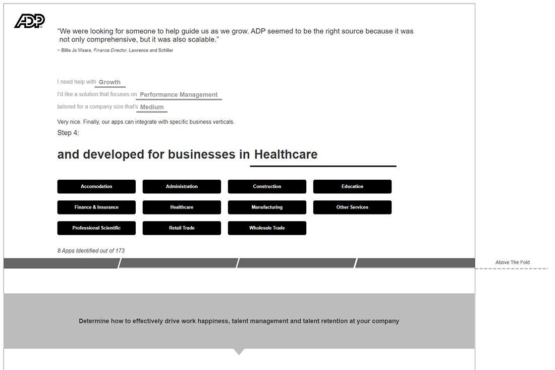 Mark Regynski | ADP: Engagement Meter | Information Architecture: Step 4 (Wireframe)