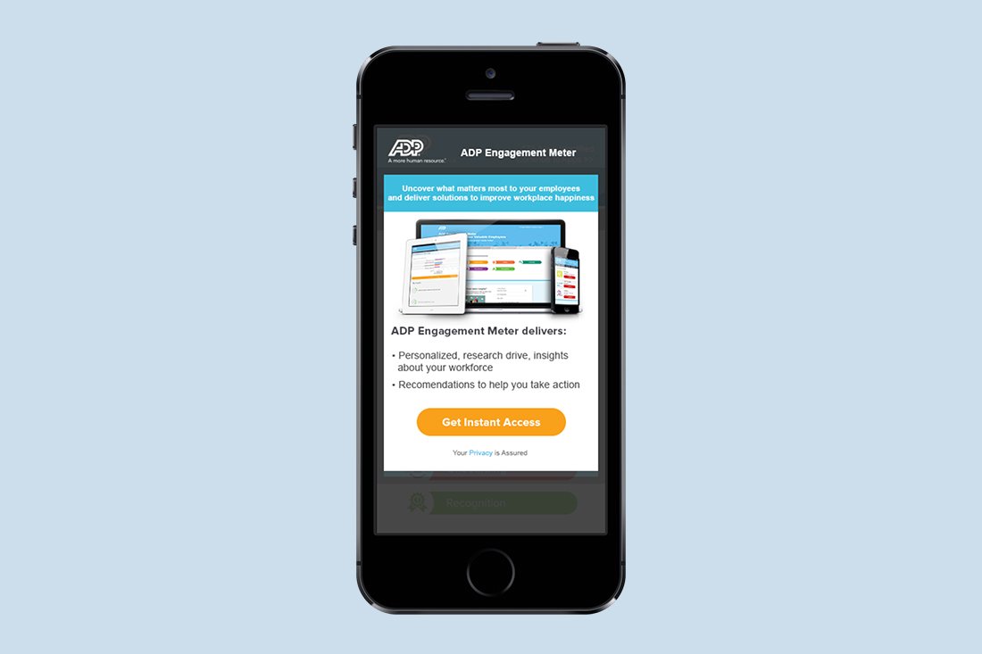 Mark Regynski | ADP: Engagement Meter | Smartphone Mockup: CTA Step 1